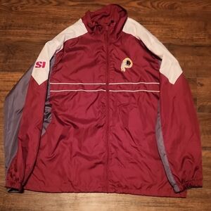 Men's Washington Redskins Burgundy and Gray Jacket